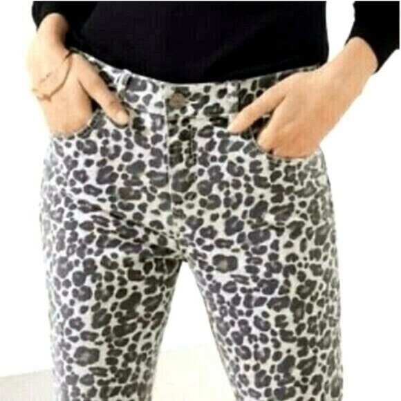 Loft modern skinny cheetah print jeans size 0/25 new with tags. - Picture 1 of 6